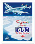 KLM Transatlantic Service - Holland America - KLM Royal Dutch Airlines - Fine Art Prints & Posters