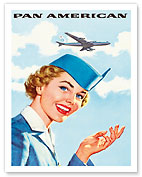 Pan Am American Stewardess - Fine Art Prints & Posters