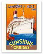 Sunshine Cruises - Lamport & Holt Line - Fine Art Prints & Posters