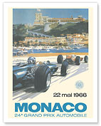 Monaco 24e Grand Prix Automobile (24th Monaco Car Racing GP) - 1966 - Monte Carlo - Formula One - Giclée Art Prints & Posters