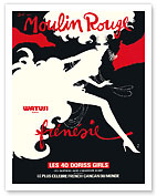 Bal du Moulin Rouge - Paris, France - Watusi Dans Frénésie (in Frenzy) - Les 40 Doriss Girls Cabaret - Fine Art Prints & Posters