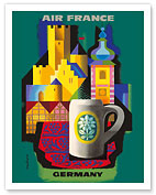 Germany - German Castle and Beer Mug - Fine Art Prints & Posters