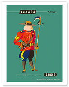Canada - Royal Canadian Mounted Police (Mountie) - Qantas Empire Airways (QEA) - Giclée Art Prints & Posters
