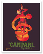 Campari L'Aperitivo (Campari Aperitif) - Clown Wrapped in Orange Peel - Fine Art Prints & Posters