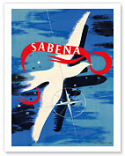 Peace Dove - Sabena, Belgian World Airlines - Fine Art Prints & Posters