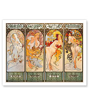 Les Saisons (The Seasons) - Winter, Spring, Summer, Autumn - Art Nouveau - Fine Art Prints & Posters