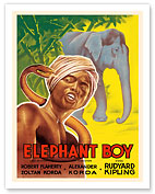 Elephant Boy by Rudyard Kipling - Starring Robert Flaherty - Giclée Art Prints & Posters