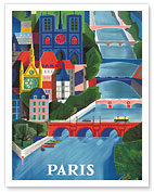 Paris - The Seine River & Notre Dame Cathedral - Fine Art Prints & Posters