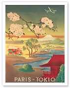 Paris Tokio (Tokyo) - Mt. Fuji And Cherry Blossoms - Fine Art Prints & Posters