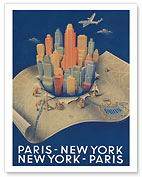 Paris - New York ~ New York - Paris - Fine Art Prints & Posters