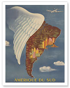 Amerique du Sud (South America) - White Wing - Giclée Art Prints & Posters