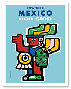 New York Mexico Non Stop - Aztec Art - Fine Art Prints & Posters