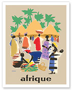 Afrique (Africa) - African Village - Fine Art Prints & Posters