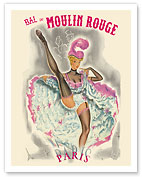 Paris, France - Bal Du Moulin Rouge - French Cancan Dancer - Fine Art Prints & Posters