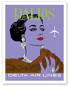 Dallas, Texas - Delta Air Lines - Fine Art Prints & Posters