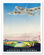 Fast Air Transport (Luftverkehr Schnellverkehr) - Deutsche Lufthansa - German Airways - c. 1932 - Fine Art Prints & Posters