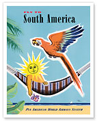 Fly to South America - Pan American World Airways - c. 1952 - Fine Art Prints & Posters