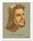 Greta Garbo - Portrait of Hollywood Film Actress - c. 1930's - Fine Art Prints & Posters