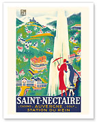 Saint-Nectaire - Auvergne, France - Casino, Golf - Station du Rein - PLM French Railroad - Fine Art Prints & Posters