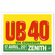 UB 40 in Concert at Zenith Theater - Paris, France - c. 1983 - Fine Art Prints & Posters