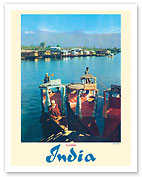 Dal Lake - Kashmir India - Srinagar's Jewel - c. 1959 - Fine Art Prints & Posters