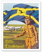 All Aboard! (Bitte Einsteigen) - Lufthansa German Airlines - c. 1930 - Fine Art Prints & Posters