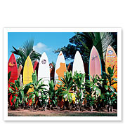 Old Surfboards Never Die, Hawaii - Giclée Art Prints & Posters