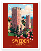 Visby, Sweden - The Town of Ruins and Roses - City Wall - Fine Art Prints & Posters