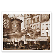 Moulin Rouge Theatre and Cinéma - Paris, France - c. 1930 - Fine Art Prints & Posters