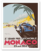 5th Grand Prix Monaco 1933 - Formula One Auto Racing - Fine Art Prints & Posters