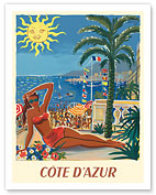 Côte D'Azur - France - The French Riviera - Bikini Girl - Fine Art Prints & Posters