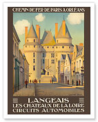 Langeais, France - Les Chateaux de la Loire (The Castles of the Loire) - French Railways - Giclée Art Prints & Posters