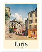 Paris, France - View of Montmartre - Basilica of the Sacred Heart (Sacré-Cœur) - c.1954 - Fine Art Prints & Posters