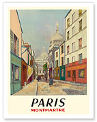 Paris, France - Butte Montmartre - Basilica of the Sacré-Cœur - Rue du Chevalier de la Barre - Fine Art Prints & Posters