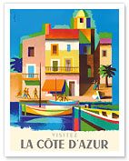 Visitez (Visit) La Côte D'Azur - France - French Riviera - Fine Art Prints & Posters