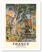 Provence, France - French National Railways - Market in Aix-en-Provence - Fine Art Prints & Posters