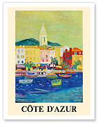 Côte d'Azur (French Riviera) - Port of Saint Tropez - SNCF (French National Railway Company) - Fine Art Prints & Posters