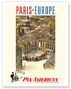 Paris - Europe - via Pan American World Airways - Eet mus' be a very marvelous Airline! - Fine Art Prints & Posters