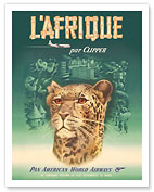 L'Afrique par Clipper (Africa by Clipper) - Pan American World Airways - African Cheetah - Fine Art Prints & Posters