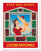 Fête des Mères (Mother's Day) - Tirage Le Samedi 25 Mai (Drawn On Saturday, May 25) - Loterie Nationale - Fine Art Prints & Posters