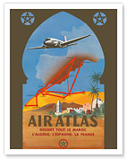 Air Atlas - Dessert Tout Le Maroc, L'Algerie, L'Espagne, La France (Services All of Morocco, Algeria, Spain, France) - Fine Art Prints & Posters