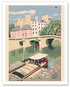 Paris - Le Pont Neuf (New Bridge Seine River) - TAI Airline (Transports Aériens Intercontinenteaux) - Fine Art Prints & Posters
