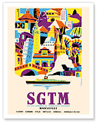 Algeria, Spain, Italy, Antilles, Senegal & South America - SGTM Marseille - Fine Art Prints & Posters