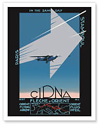 Paris to Istanbul (Stamboul) in the Same Day - Orient Flying Arrow - CIDNA French Airline - c.1931 - Fine Art Prints & Posters