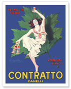 Contratto Canelli - Vermouth Victor - Vermouth Bianco - Italian Liquor - 1925 - Giclée Art Prints & Posters