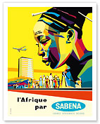 Africa by Sabena (l'Afrique par Sabena) - Sabena Belgian World Airlines - Fine Art Prints & Posters