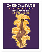 Casino De Paris - Revue by French choreographer Roland Petit - with Nude Dancer Lisette Malidor - Giclée Art Prints & Posters