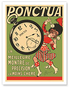 Ponctua Watches - The Best Precision Watch at the Lowest Price - c. 1910 - Fine Art Prints & Posters