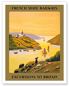 Excursions to Britain - French State Railways - Fine Art Prints & Posters