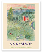 Normandy, France - SNCF (French National Railway Company) - Giclée Art Prints & Posters